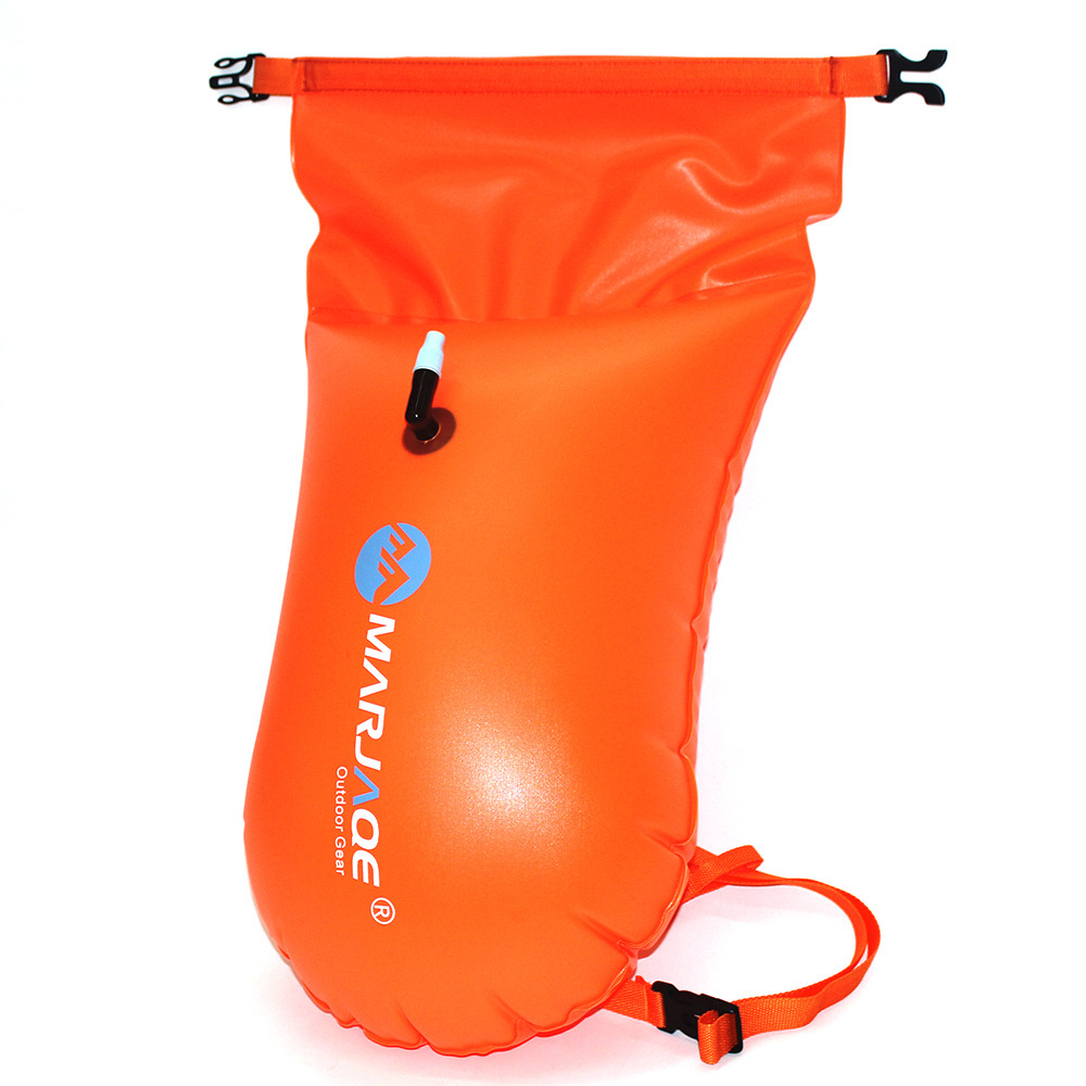 1 Stück Schwimmtasche zur Aufbewahrung, aufblasbar, Sicherheitsboje, Rettungsschwimmer, mit Hüftgurt, Schwimmen, Surfen, Rettungsboot